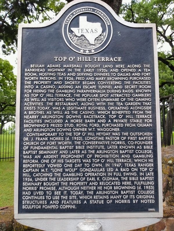 Top O' Hill Terrace Marker image. Click for full size.