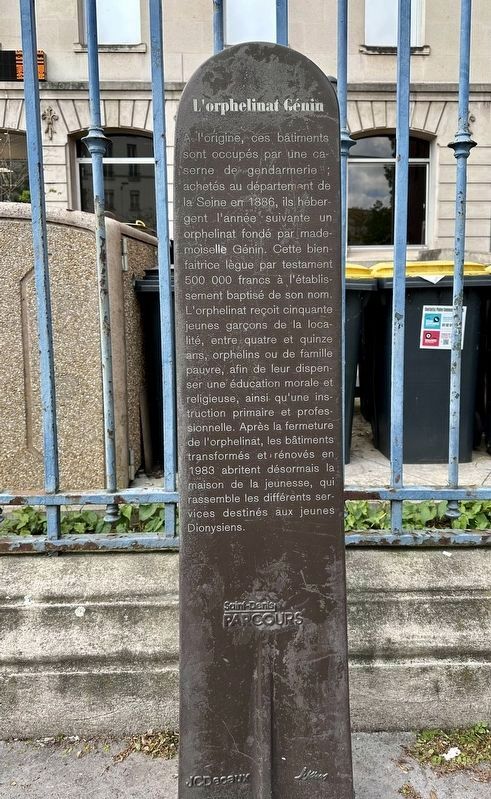 L�orphenilat G�nin / The G�nin Orphanage Marker image. Click for full size.