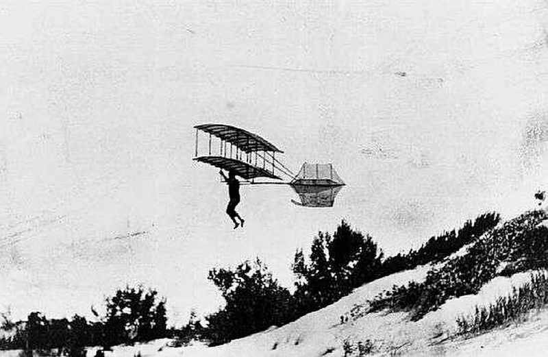 Octave Chanute Glider - 1896. Click for full size. Octave Chanute Glider - 1896 image. Click for full size.