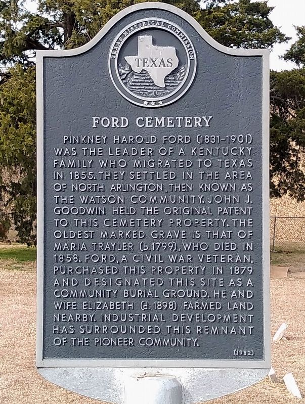 Ford Cemetery Marker image. Click for full size.