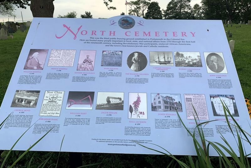 North Cemetery - Second Marker. Click for full size. North Cemetery - Second Marker image. Click for full size.