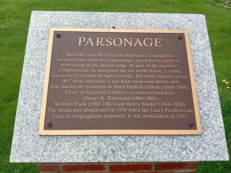 Parsonage Marker image. Click for full size.
