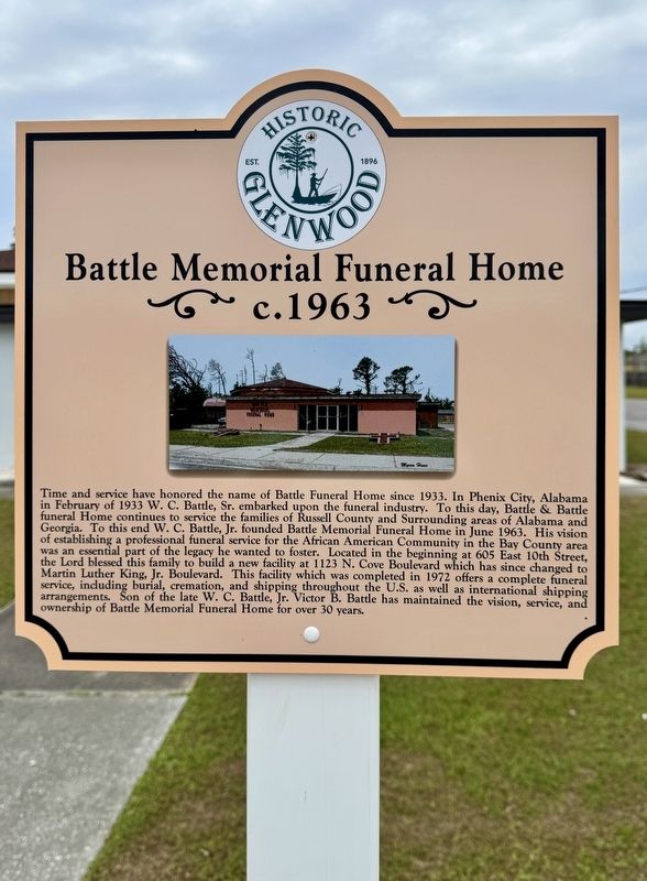 Battle Memorial Funeral Home Marker image. Click for full size.