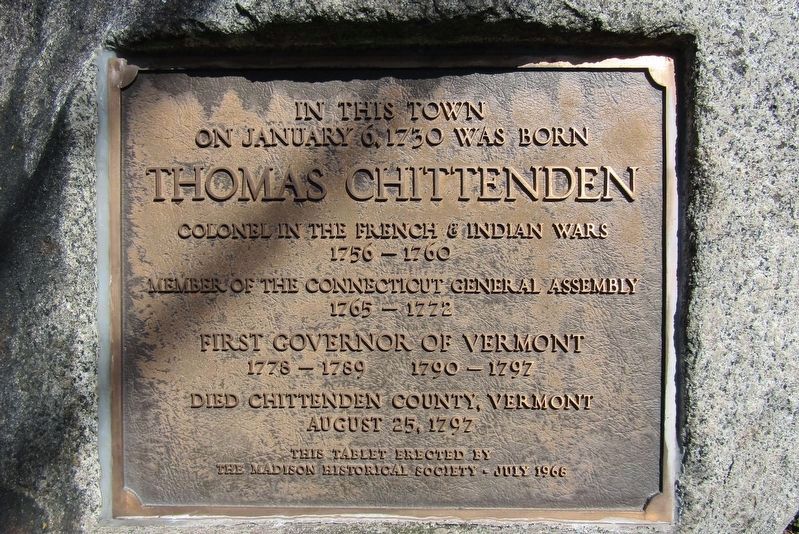 Thomas Chittenden Marker image. Click for full size.