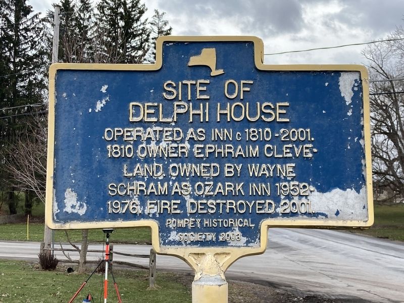 Site of Delphi House Marker. Click for full size. Site of Delphi House Marker image. Click for full size.