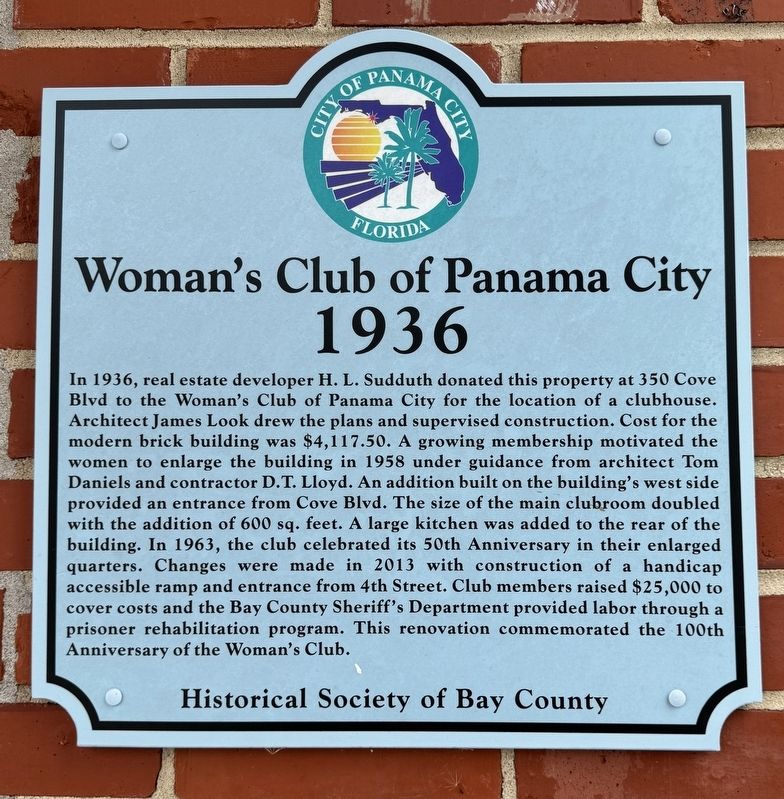 Womans Club of Panama City Marker image. Click for full size.