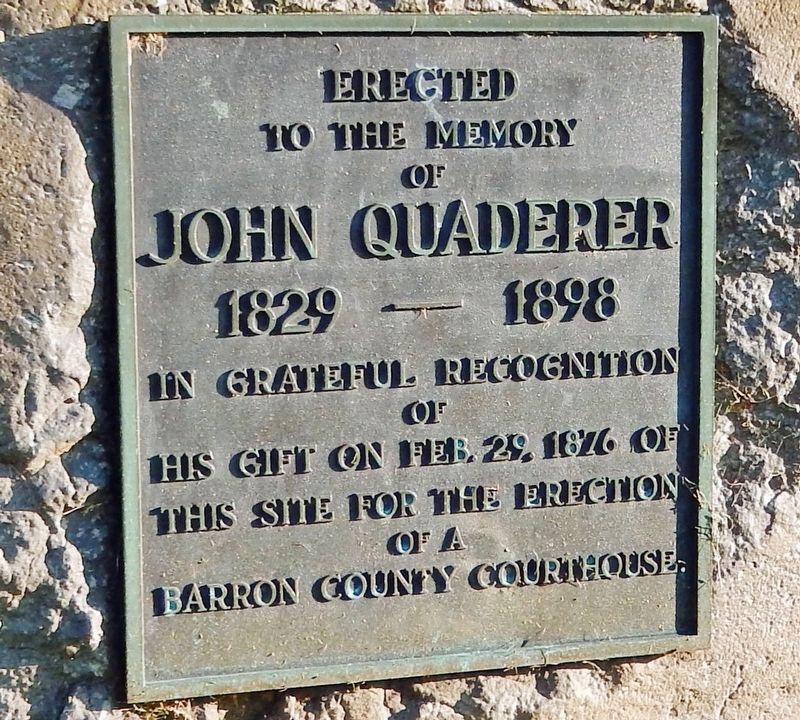 Erected to the Memory of John Quaderer Marker image. Click for full size.