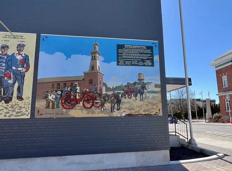 Church and Temperance Street, circa 1880 marker and mural image. Click for full size.