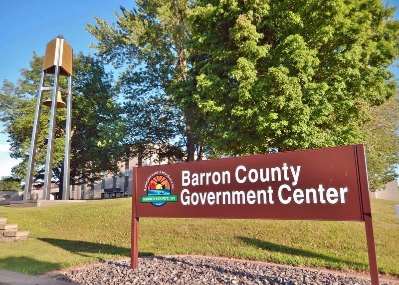 Barron County Government Center Sign image. Click for full size.