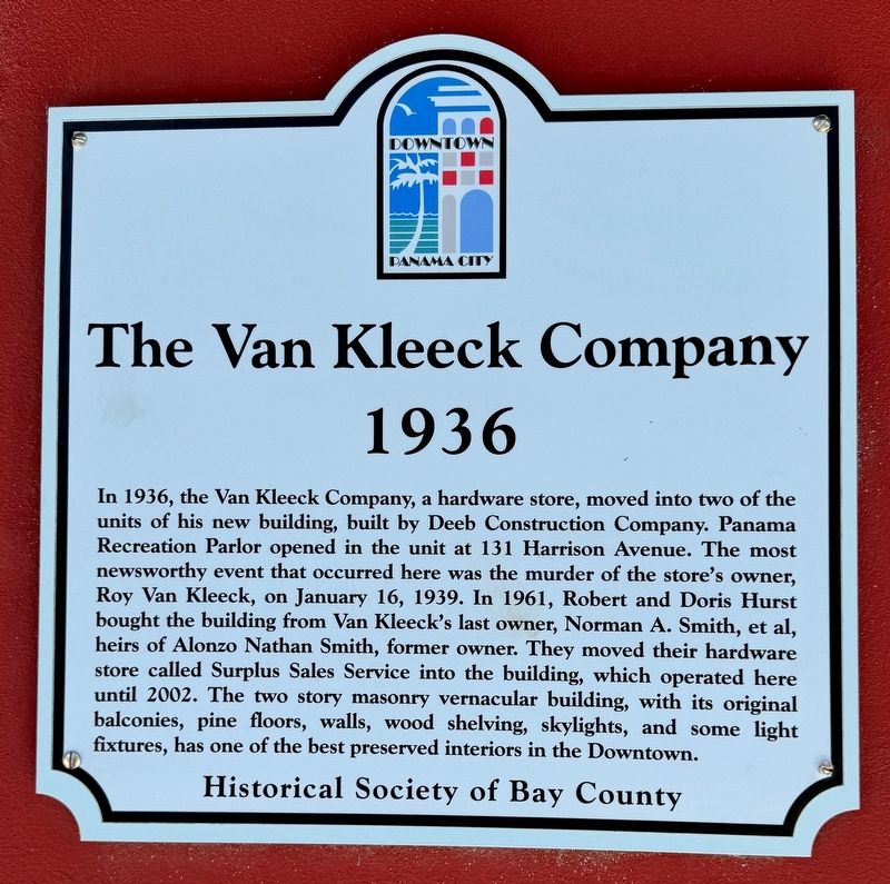 The Van Kleeck Company Marker image. Click for full size.