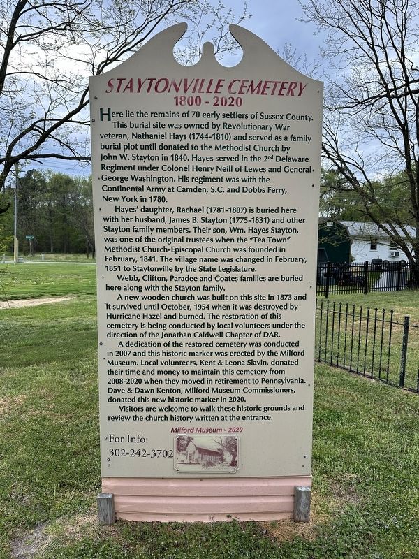 Staytonville Cemetery Marker image. Click for full size.