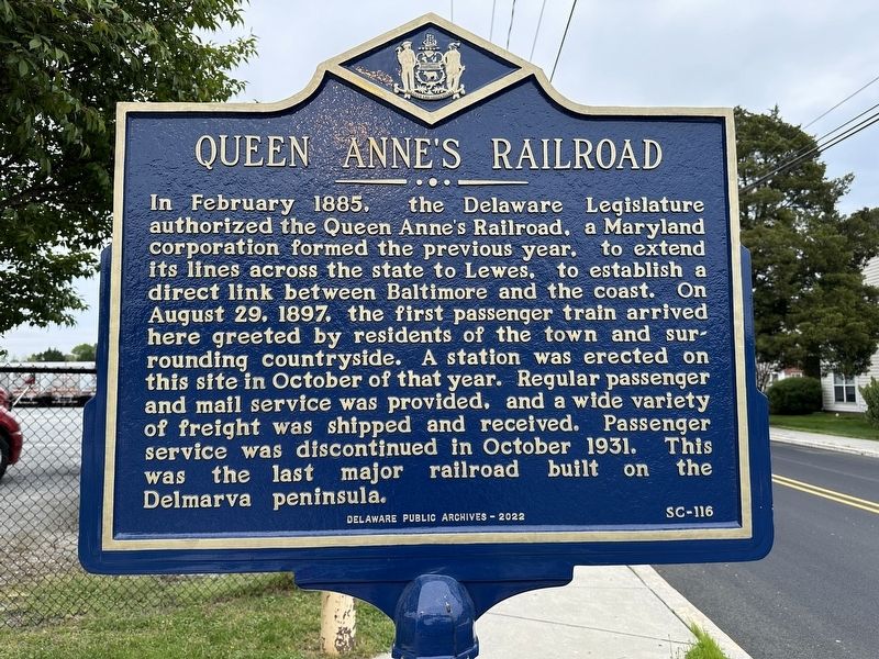 Queen Anne's Railroad Marker image. Click for full size.