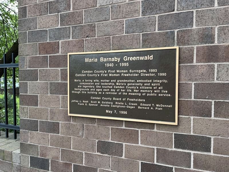 Maria Barnaby Greenwald Marker. Click for full size. Maria Barnaby Greenwald Marker image. Click for full size.