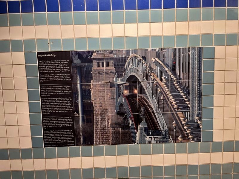 Display inside of the City Hall PATCO Station in Camden, New Jersey image. Click for full size.