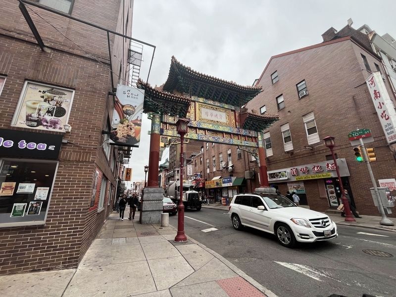 Philadelphia's Chinatown Bridge. Click for full size. Philadelphia's Chinatown Bridge image. Click for full size.