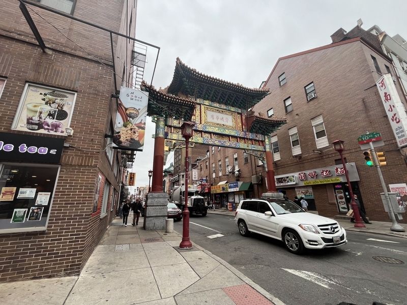 Philadelphia's Chinatown Bridge. Click for full size. Philadelphia's Chinatown Bridge image. Click for full size.