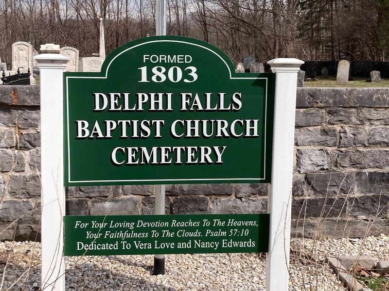 Delphi Falls Baptist Church Cemetery image. Click for full size.