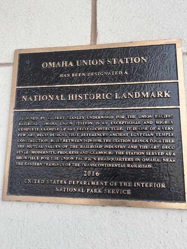 Omaha Union Station Marker. Click for full size. Omaha Union Station Marker image. Click for full size.