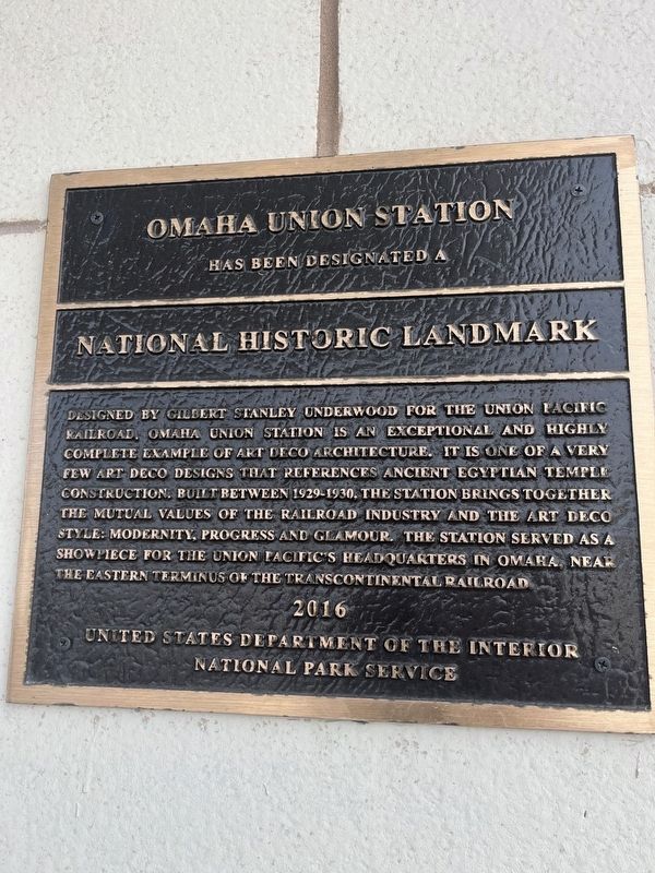 Omaha Union Station Marker image. Click for full size.