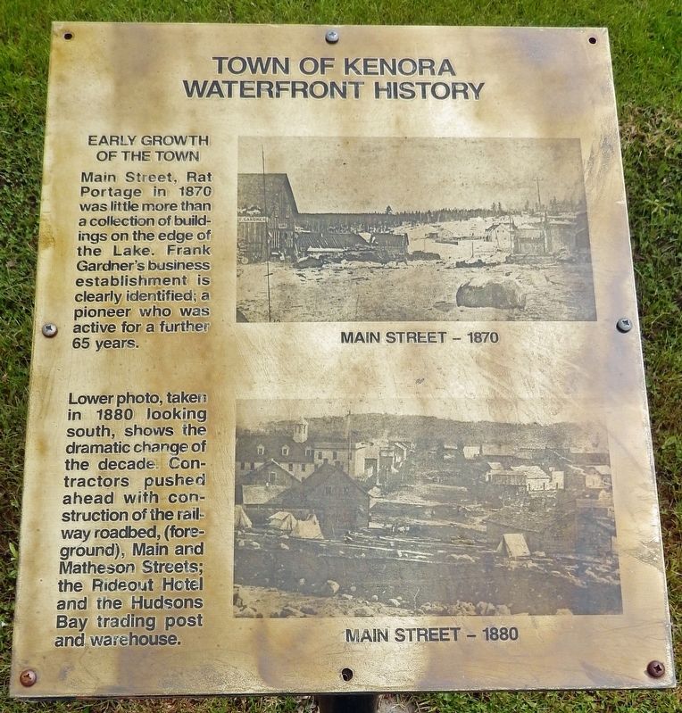 Town of Kenora Waterfront History Marker image. Click for full size.