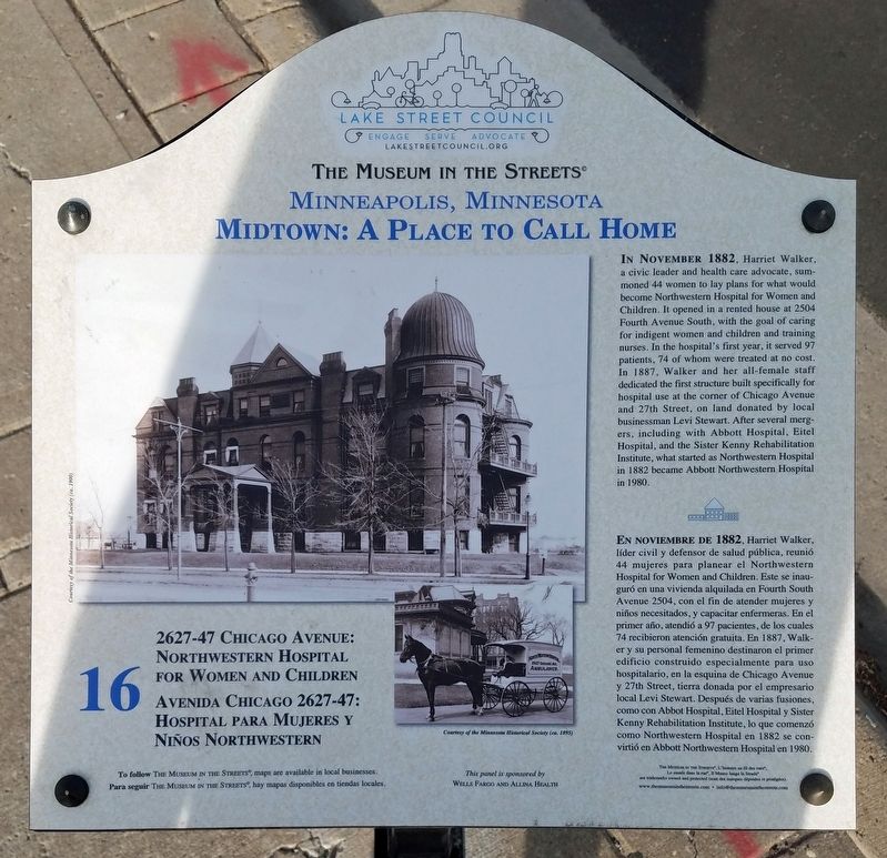 2627-47 Chicago Avenue: Northwestern Hospital for Women and Children Marker image. Click for full size.