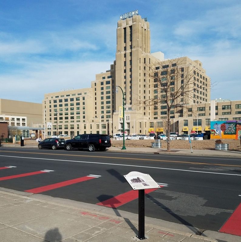 Northwestern Hospital for Women and Children Marker west of the Midtown Exchange image. Click for full size.