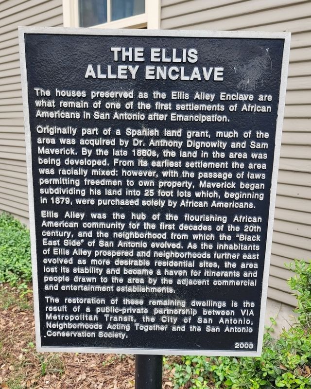 The Ellis Alley Enclave Marker image. Click for full size.
