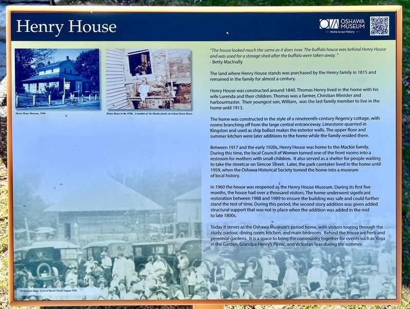 Henry House Marker image. Click for full size.
