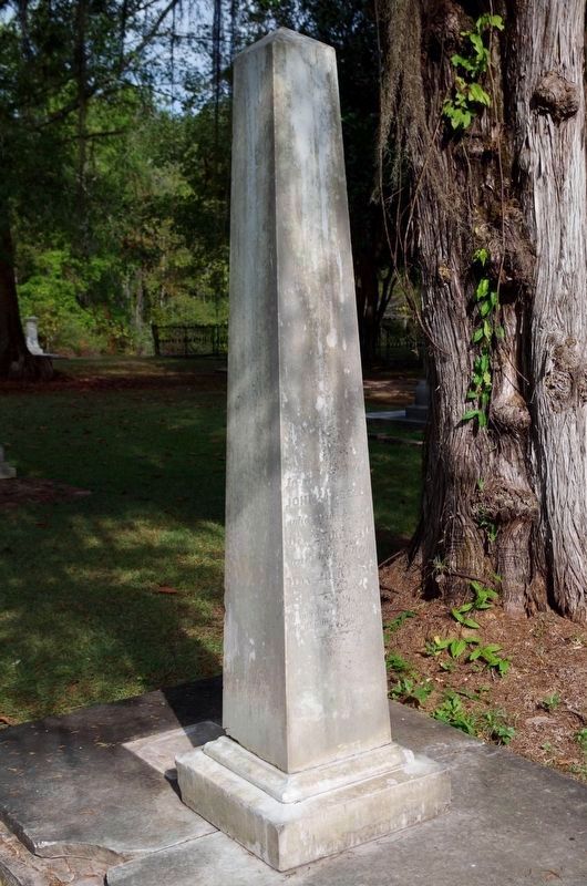 Grave marker of John R. Bell, murdered in Cahawba. image. Click for full size.