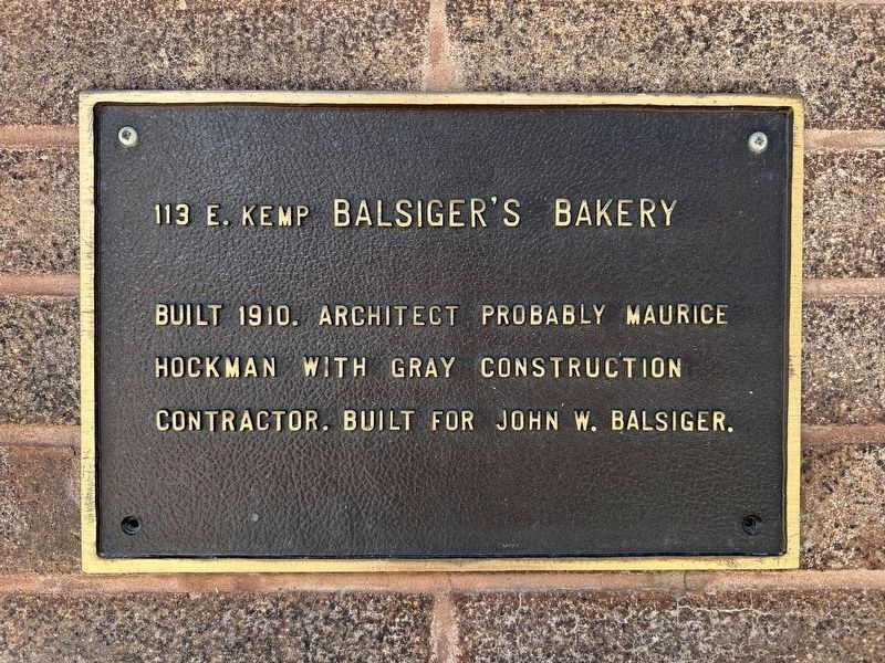 Balsiger's Bakery Marker image. Click for full size.
