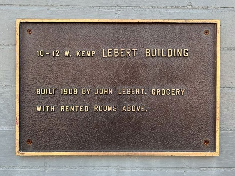 Lebert Building Marker image. Click for full size.