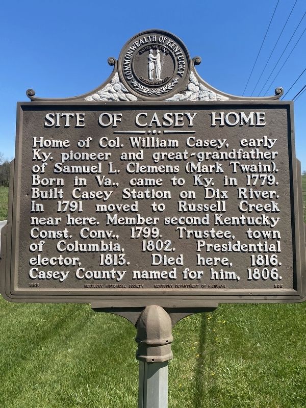 Site of Casey Home Marker image. Click for full size.
