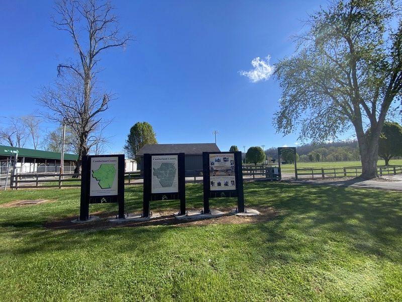 The History of Cumberland County Marker (marker is in the middle of the three panels) image. Click for full size.