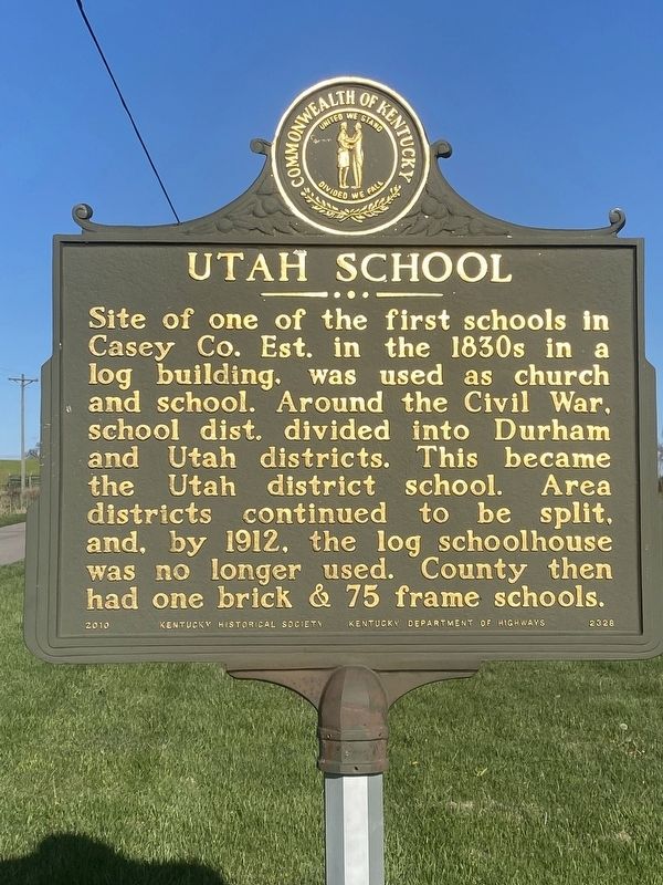 Utah School Marker image. Click for full size.