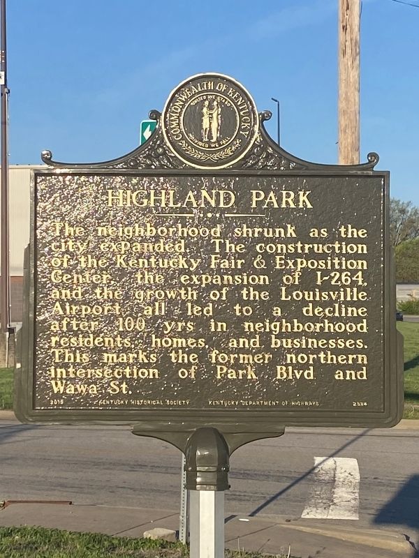 Highland Park Marker image. Click for full size.