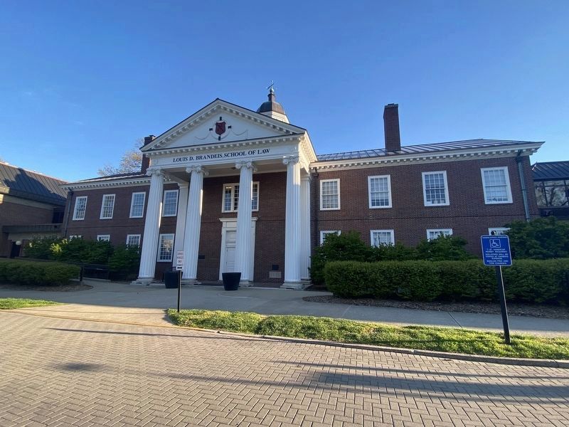 The School of Law building and marker image. Click for full size.