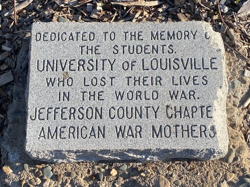 War Memorial for University of Louisville killed during the World War Marker image. Click for full size.