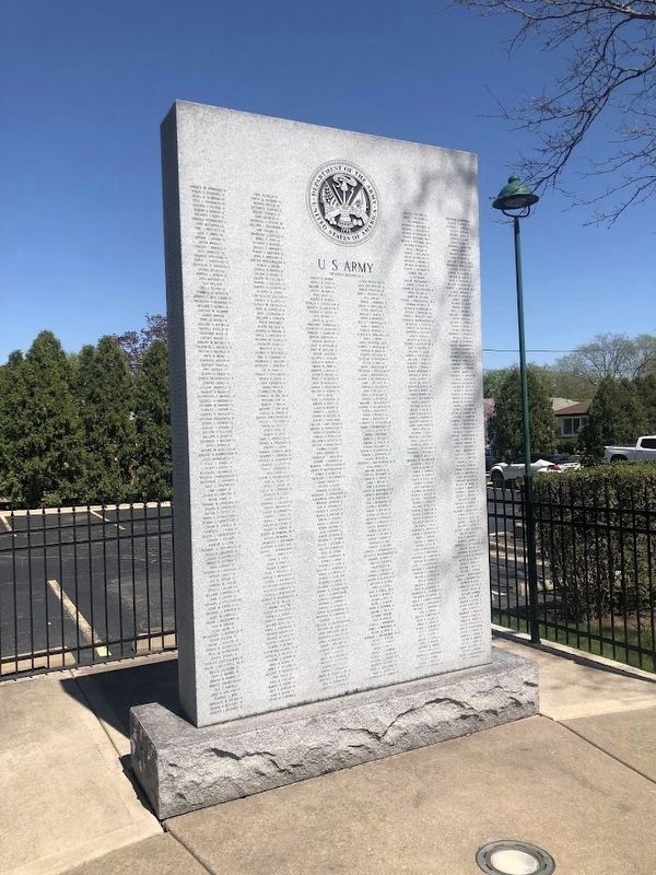 Veterans Memorial: U.S. Army tablet image. Click for full size.