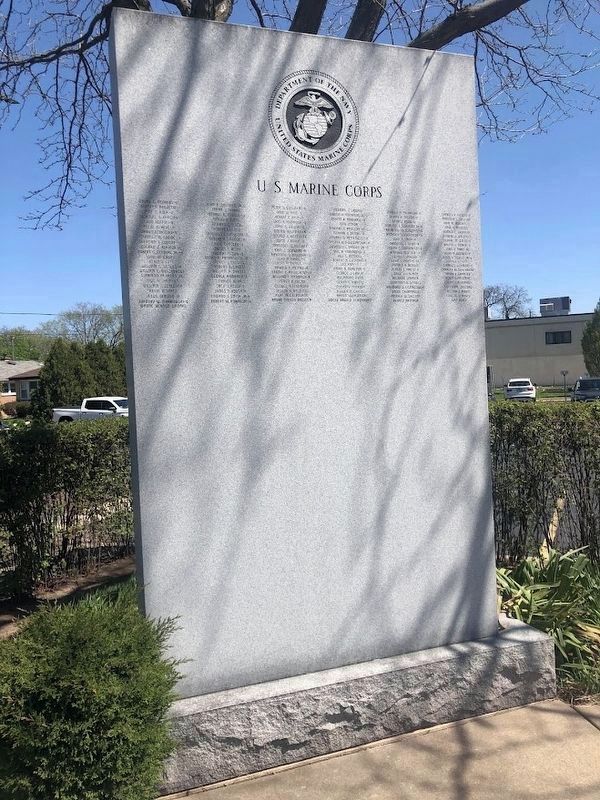 Veterans Memorial: U.S. Marine Corps tablet image. Click for full size.
