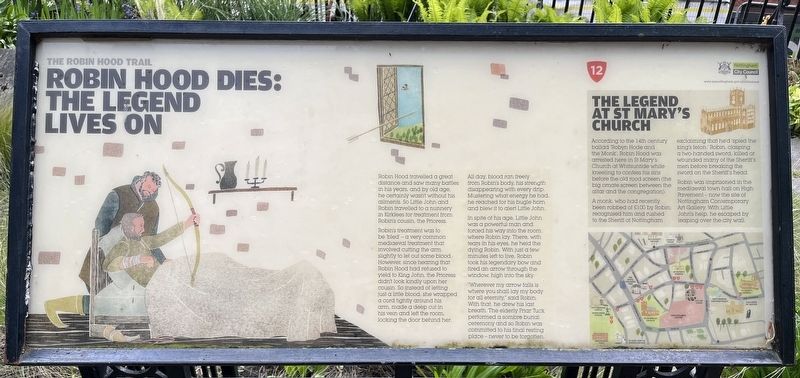 Robin Hood Dies: The Legend Lives On Marker image. Click for full size.