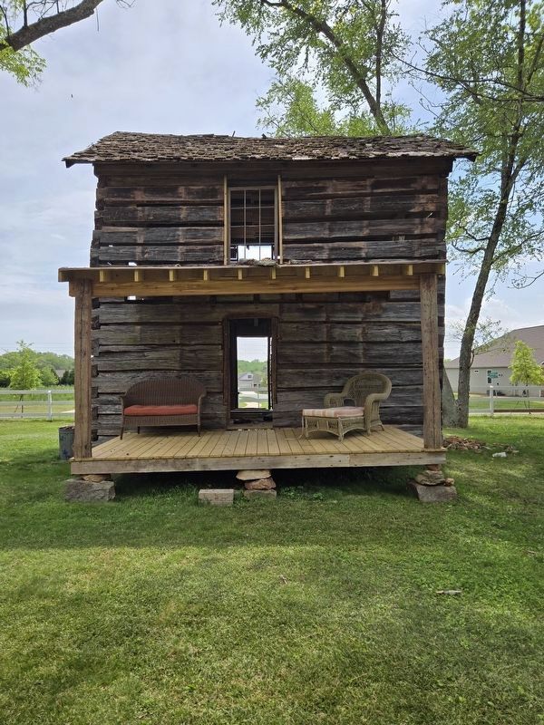 Log Cabin relocated into the rear of the property image. Click for full size.