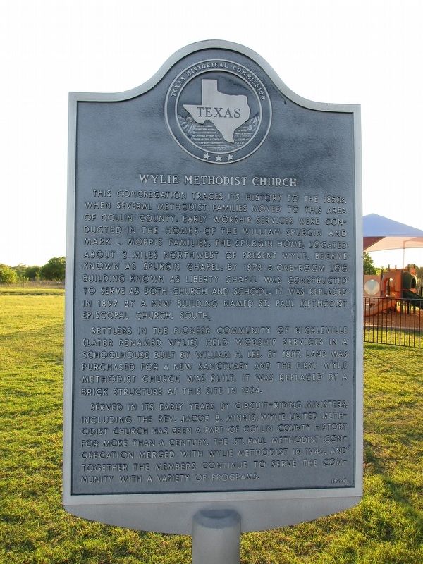 Wylie Methodist Church Marker image. Click for full size.