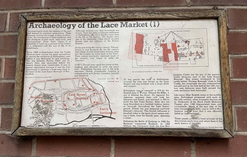 Archaeology of the Lace Market Marker image. Click for full size.