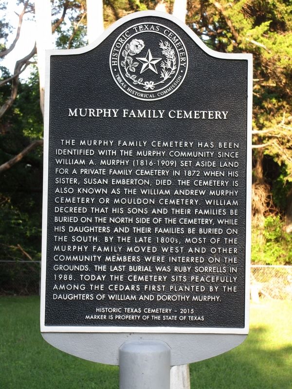 Murphy Family Cemetery Marker image. Click for full size.