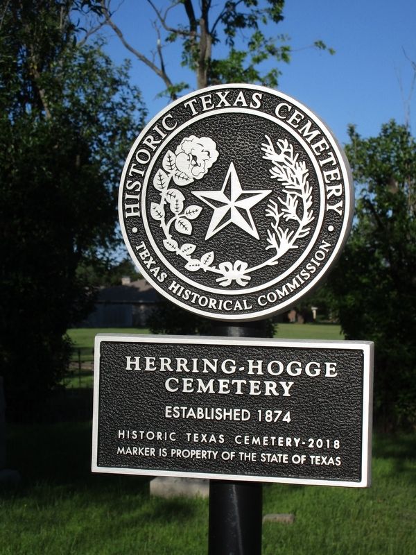 Herring-Hogge Cemetery Marker image. Click for full size.