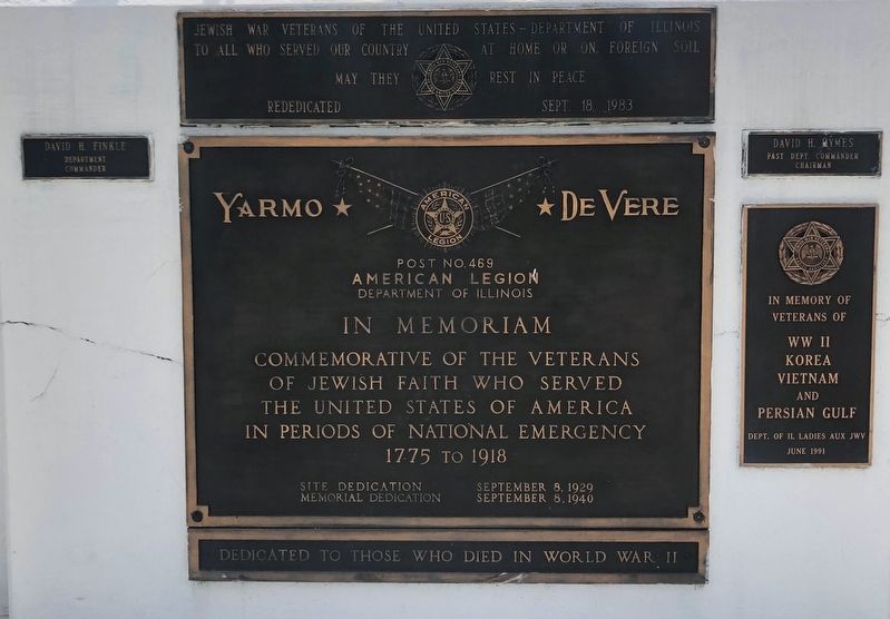 Jewish-American War Memorial Marker image. Click for full size.