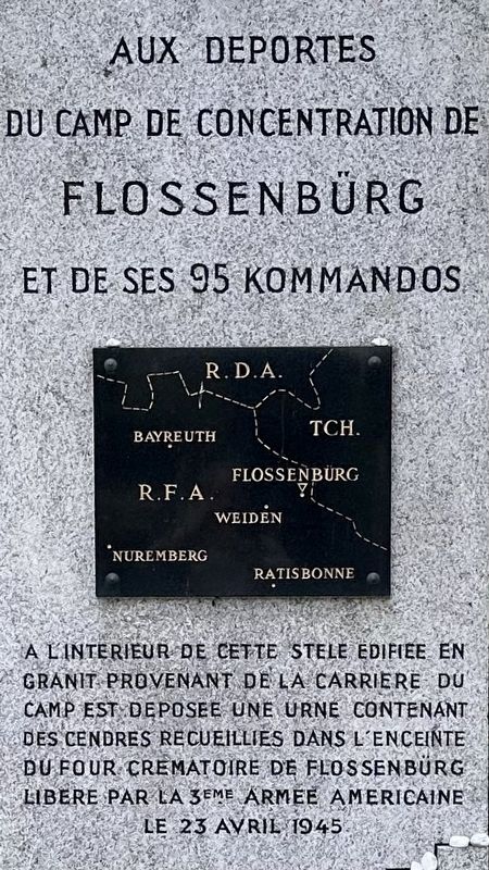 Flossenbrg Concentration Camp Memorial text image. Click for full size.