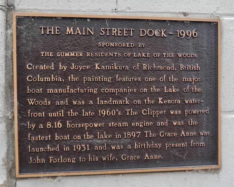 The Main Street Dock Marker image. Click for full size.