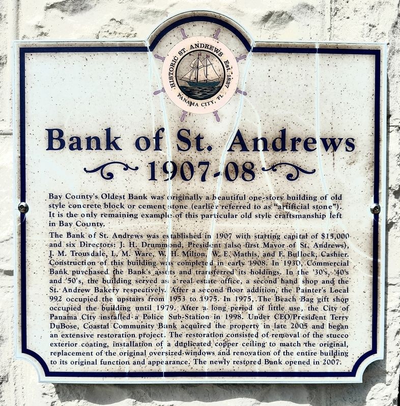 Bank of St. Andrews Marker image. Click for full size.