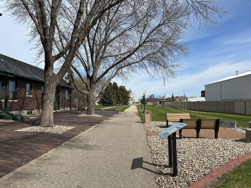 Rail & Industrial Center Marker, from the west image. Click for full size.